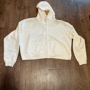 SKIMS Drapey French Terry Zip-Up Hoodie - Marble color